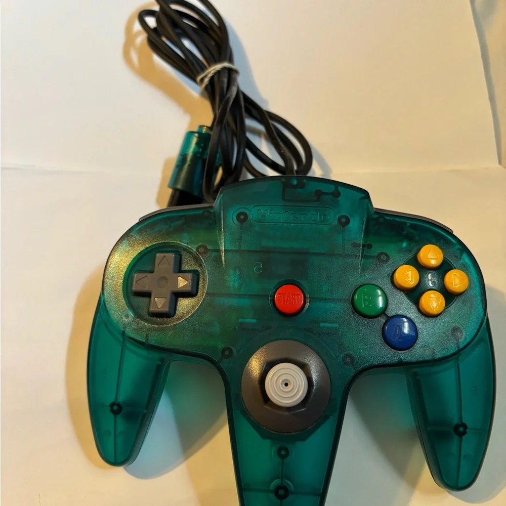 Nintendo 64 Aqua Console, 2 Remotes, Power Cable, HDMI Cable Tested and Working